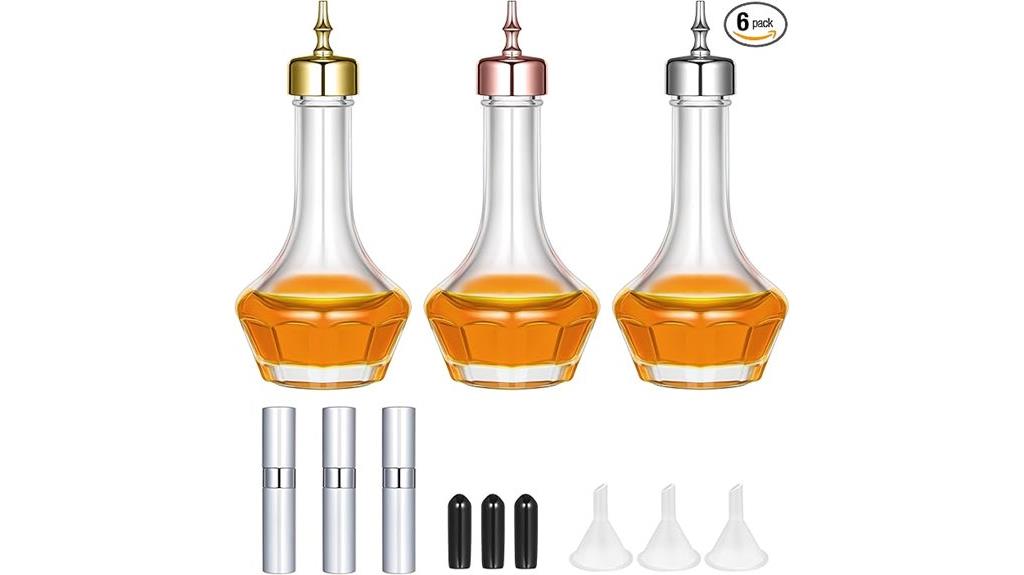 six piece bitter bottle set