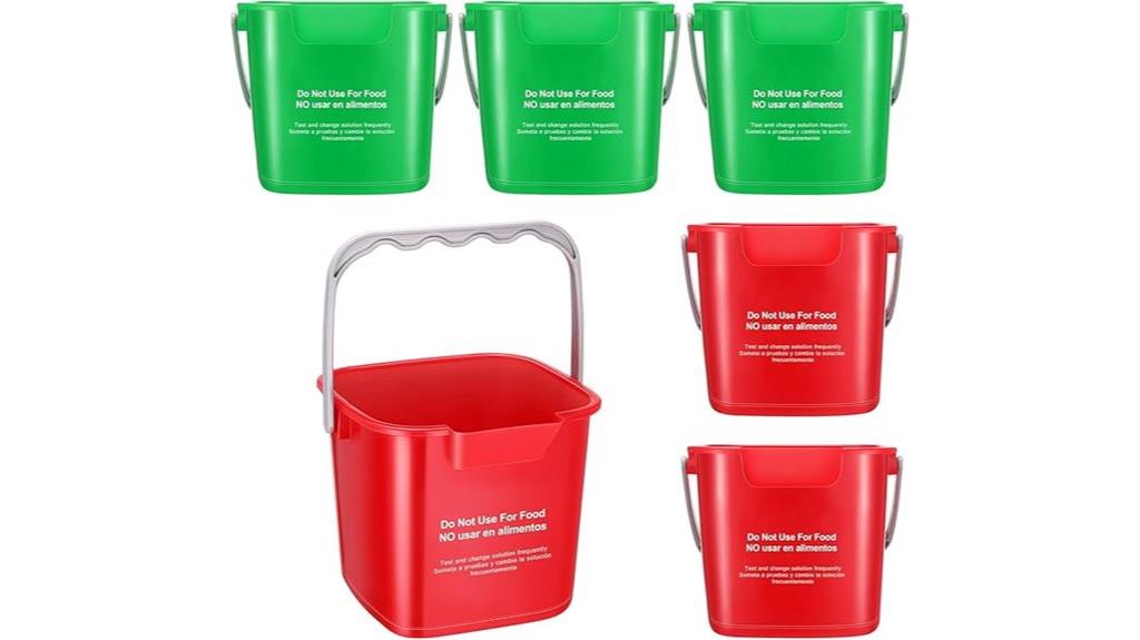 six piece cleaning bucket set