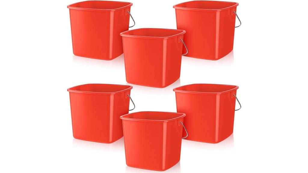 six piece cleaning bucket set