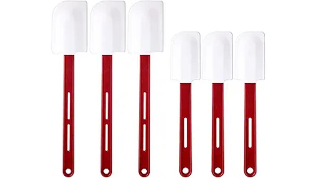 six piece silicone spatula set