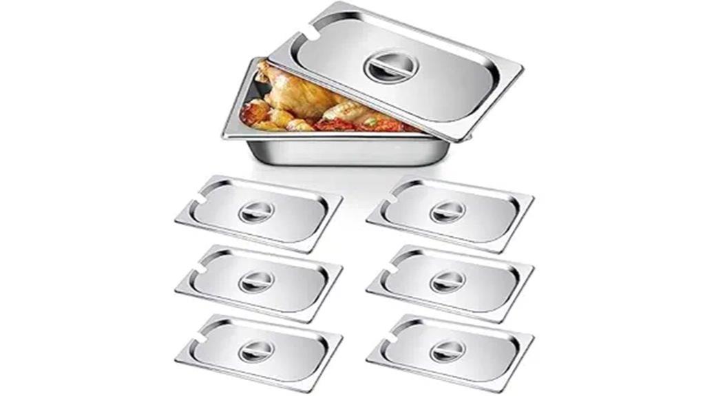 six piece stainless steel covers