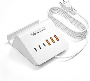six port phone charging station