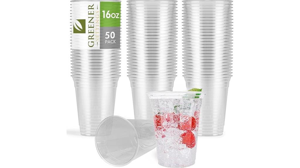 sixteen ounce compostable cups