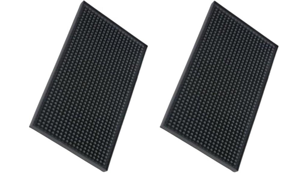 small black bar mats