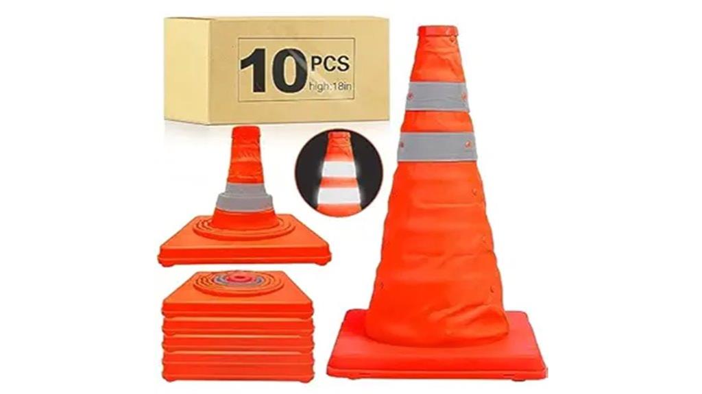 small collapsible traffic cones