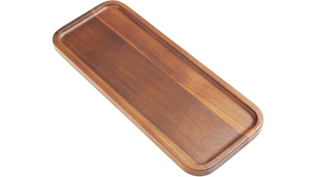 solid acacia wood serving trays