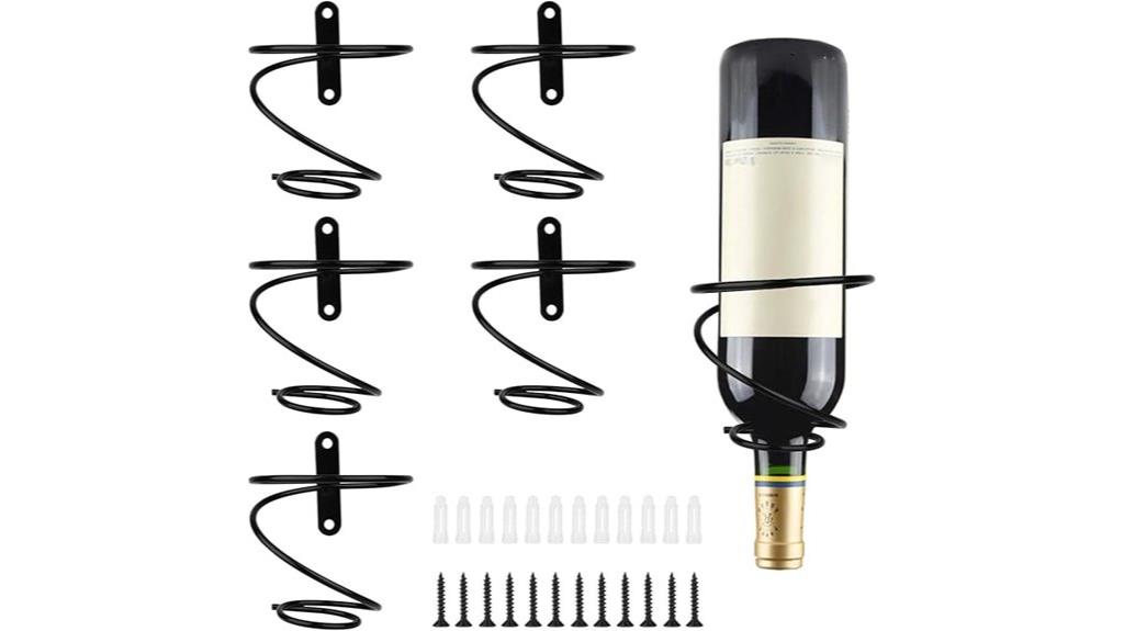 spiral wine wall holders