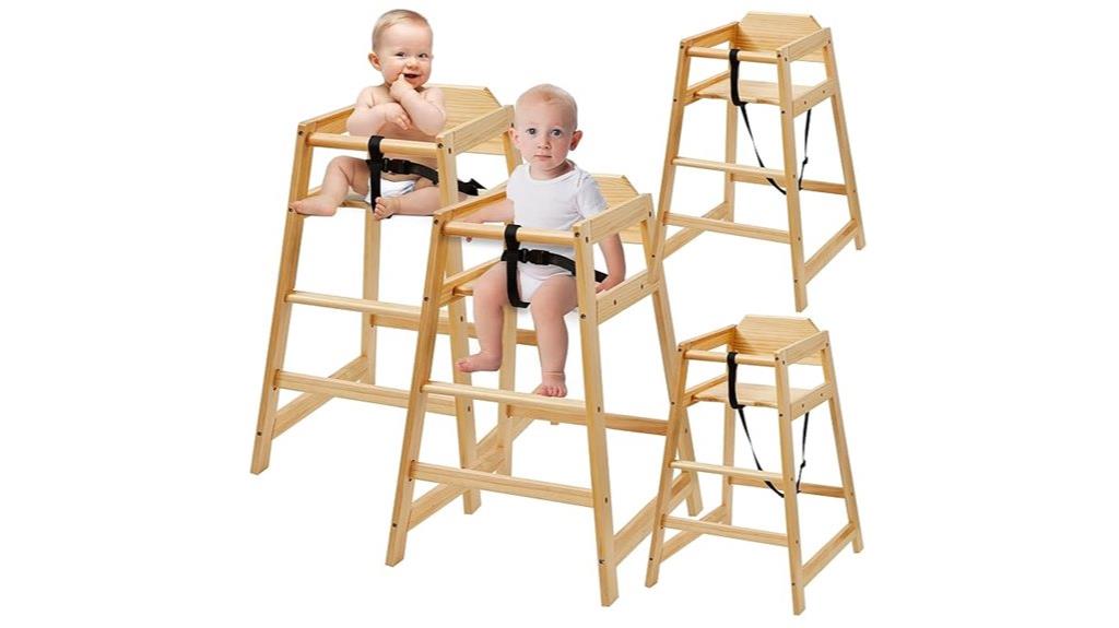 stackable wooden baby chair