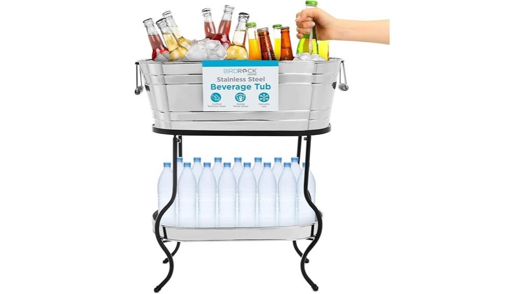 stainless beverage tub stand