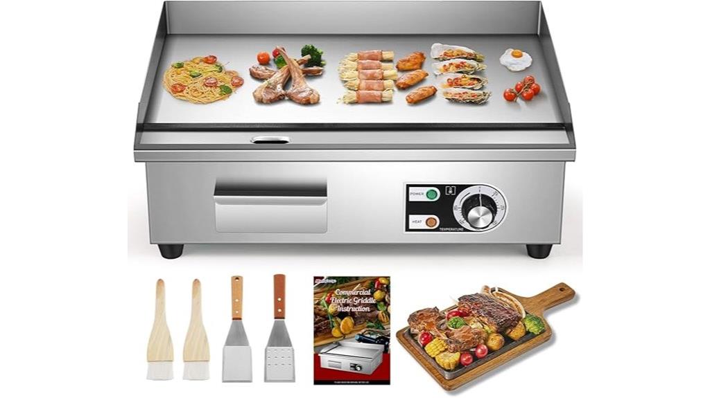 stainless steel 1600w griddle