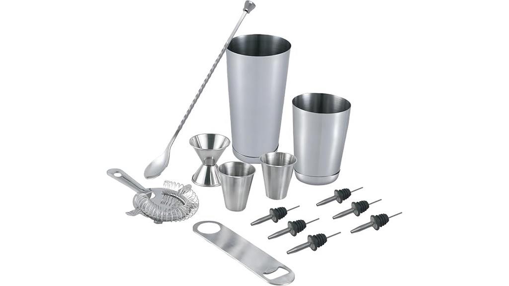 stainless steel barware set