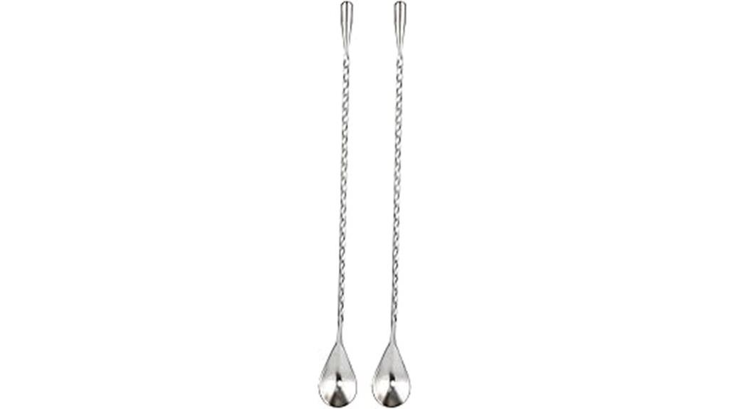 stainless steel cocktail spoon