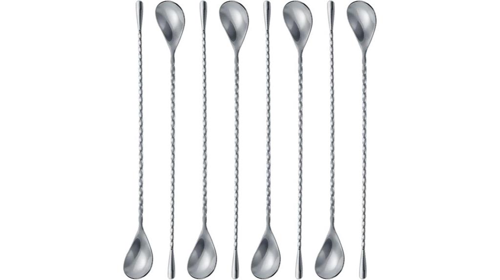 stainless steel cocktail spoon