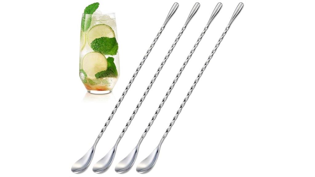stainless steel cocktail spoons