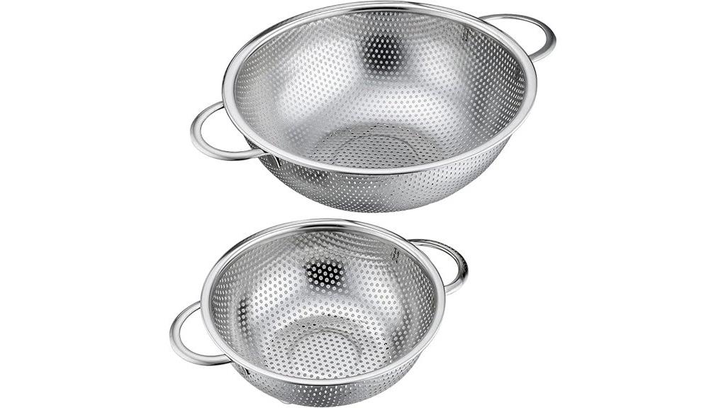 stainless steel colander set