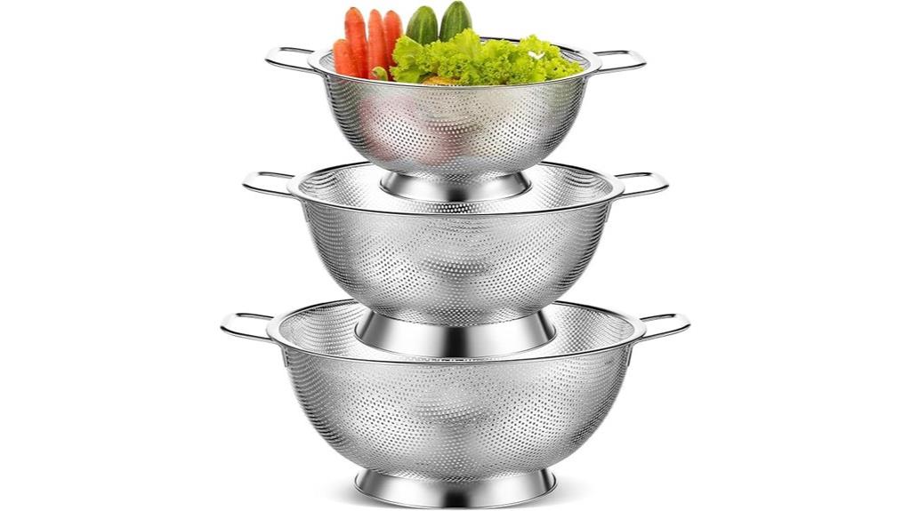 stainless steel colander set