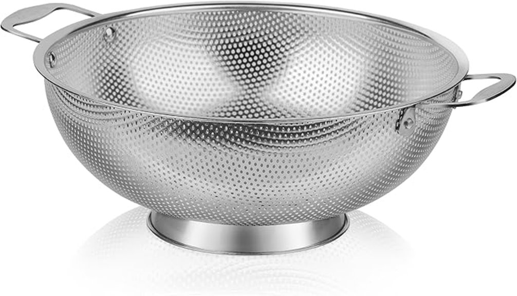 stainless steel colander six quart