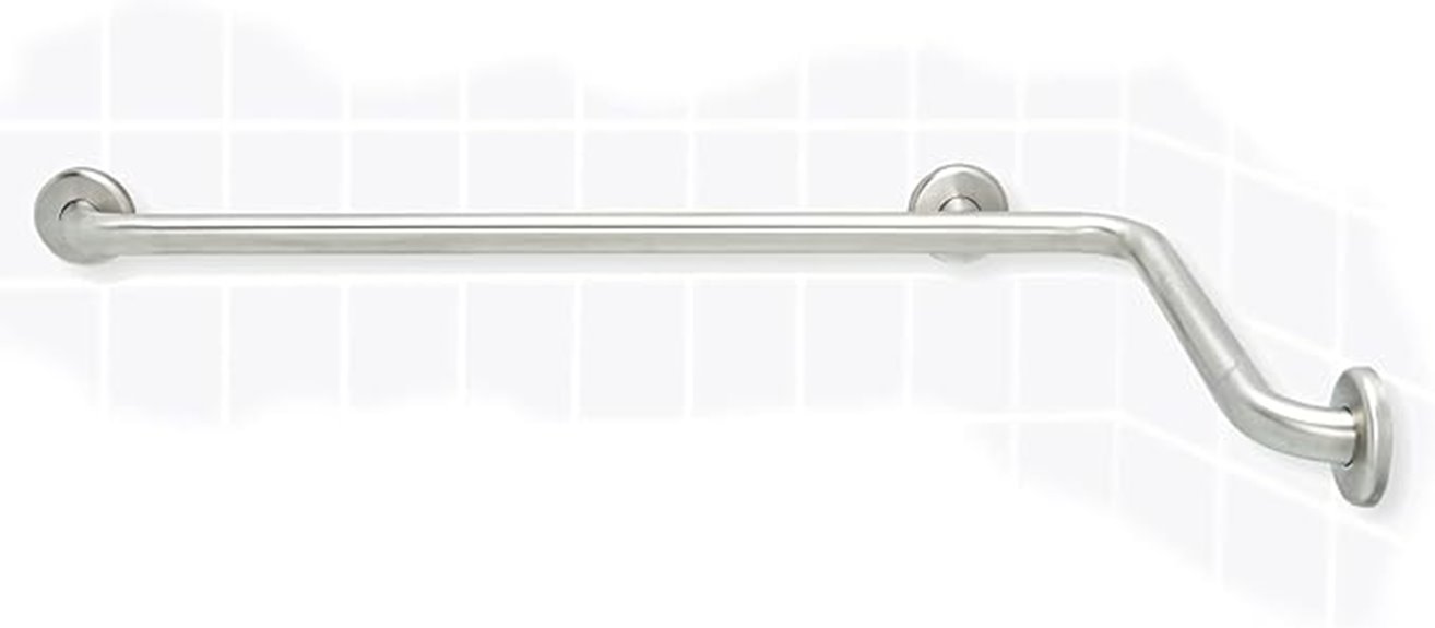 stainless steel corner grab bar