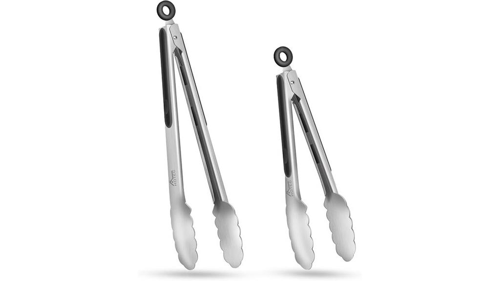 stainless steel kitchen tongs
