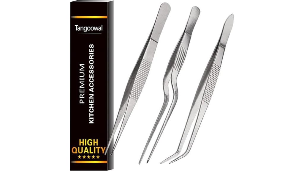stainless steel kitchen tongs