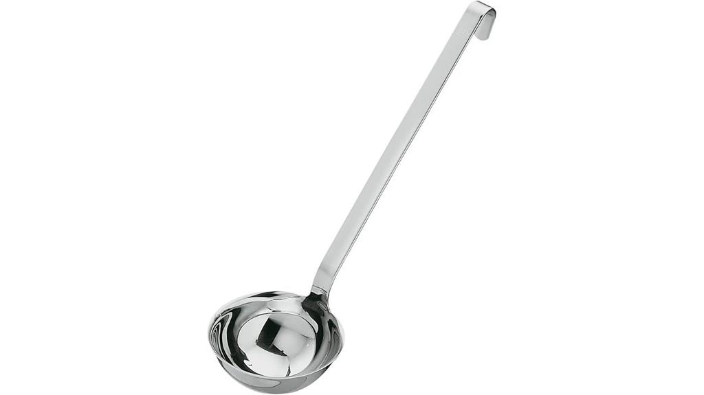 stainless steel ladle with rim