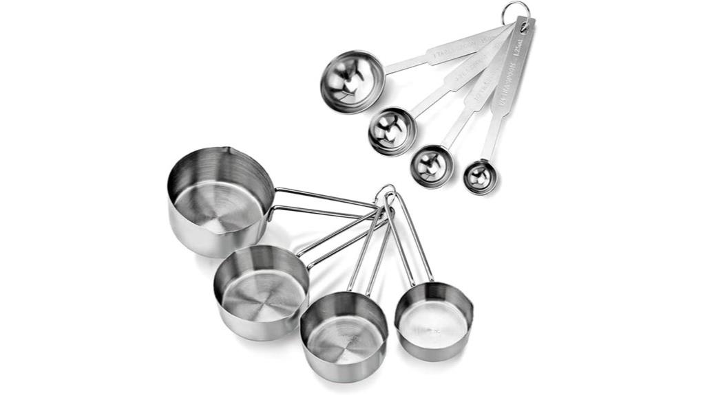 stainless steel measuring set