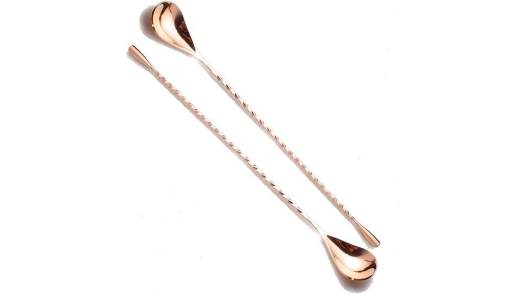 stainless steel mixing spoons