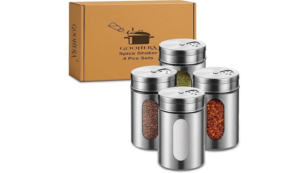 stainless steel salt shakers