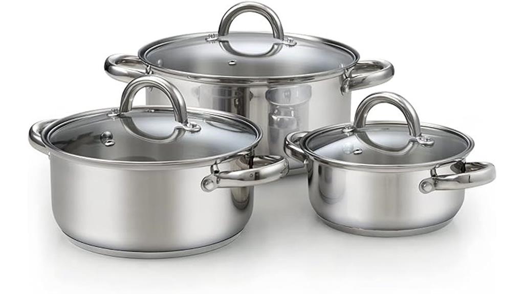 stainless steel saucepot set