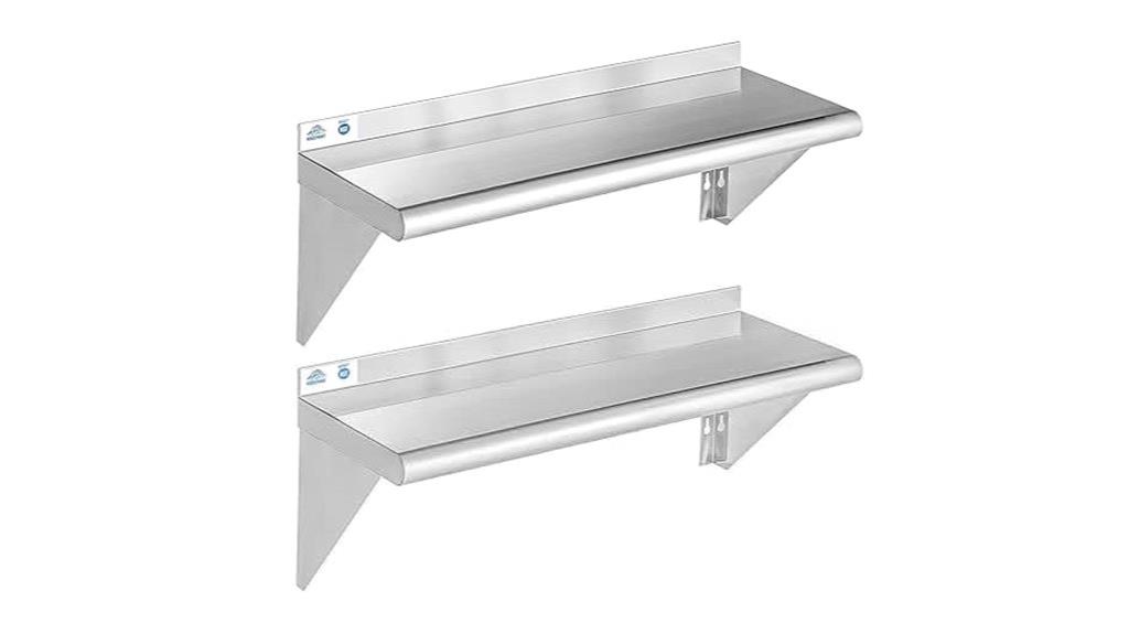 stainless steel shelf set