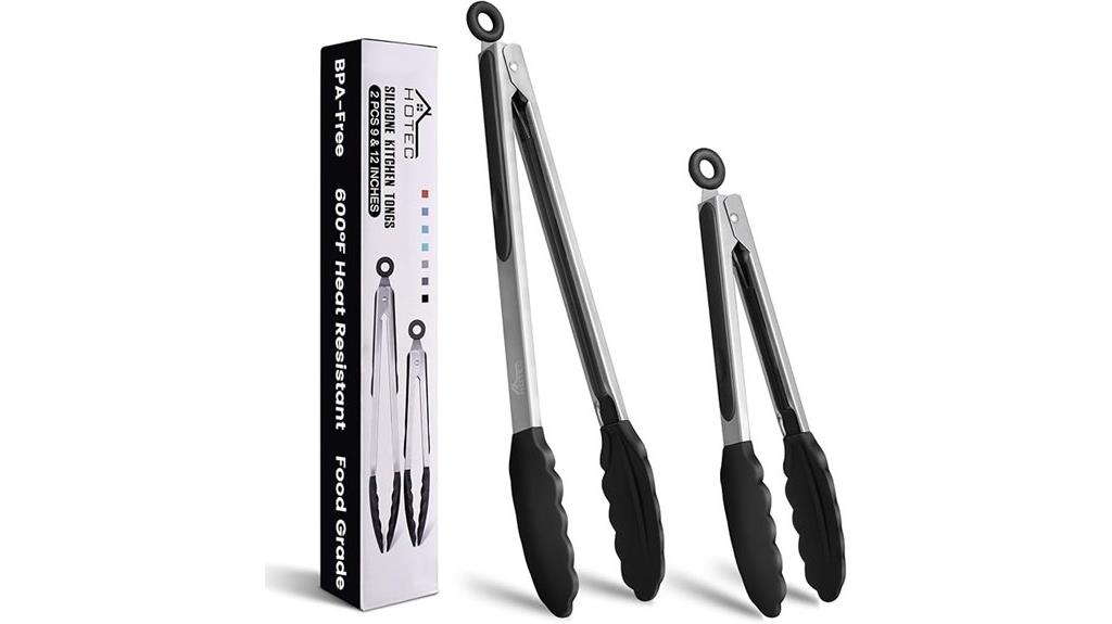 stainless steel tongs set