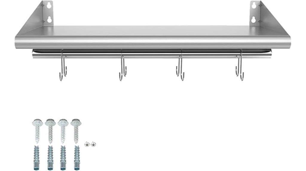 stainless steel wall shelf