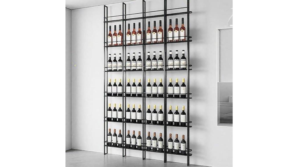 tall wall mounted wine rack