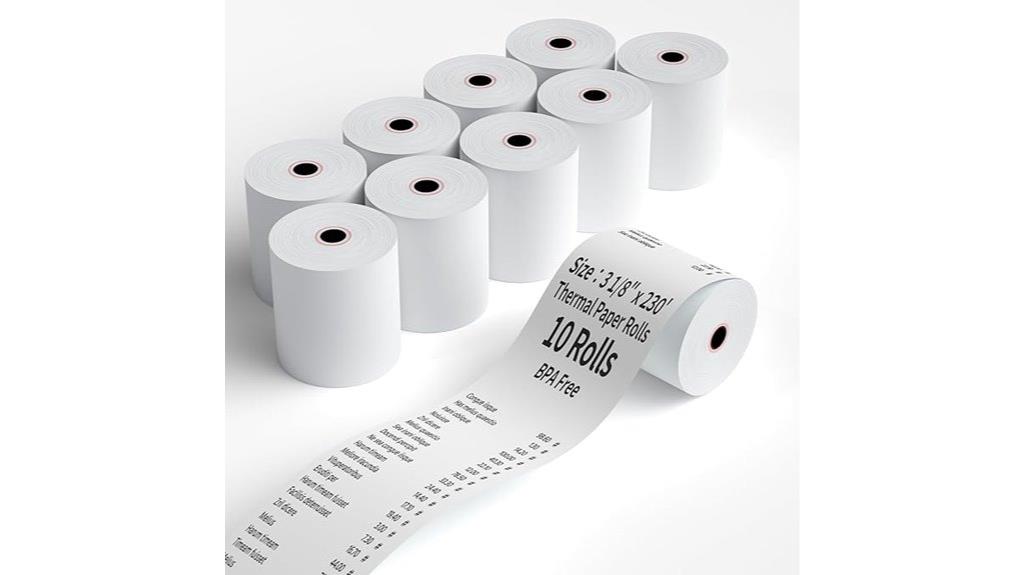 ten thermal receipt rolls