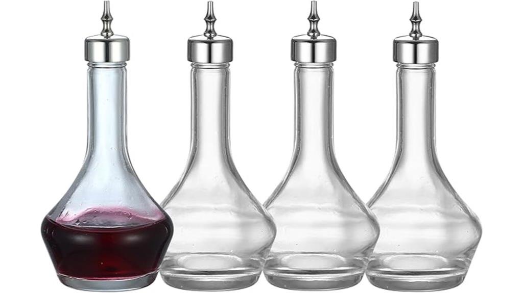 threaded 4 pack glass bottles
