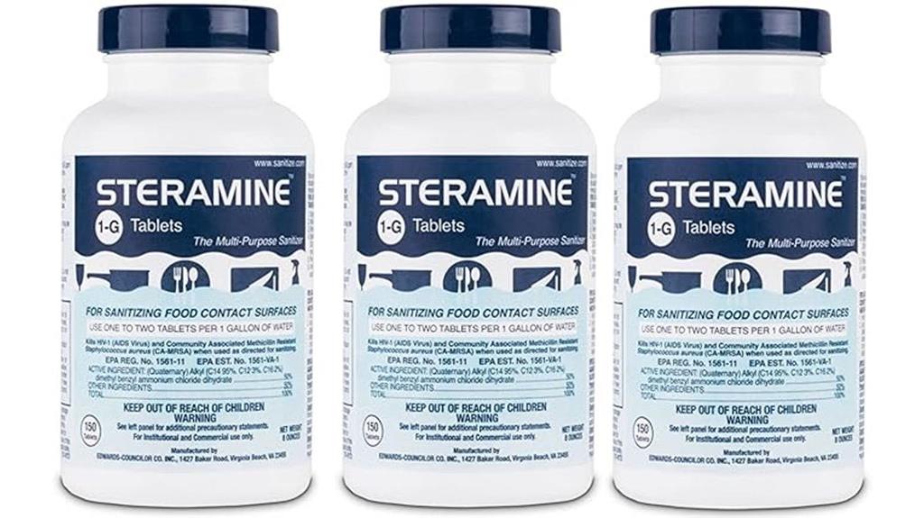 three bottles 150 tablets