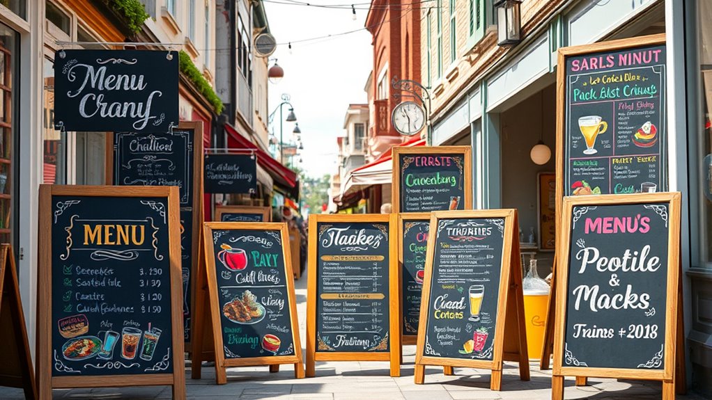 top chalkboard sign a frames