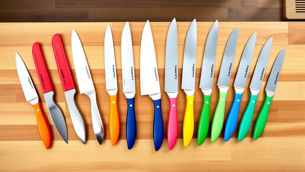 top color coded knife sets