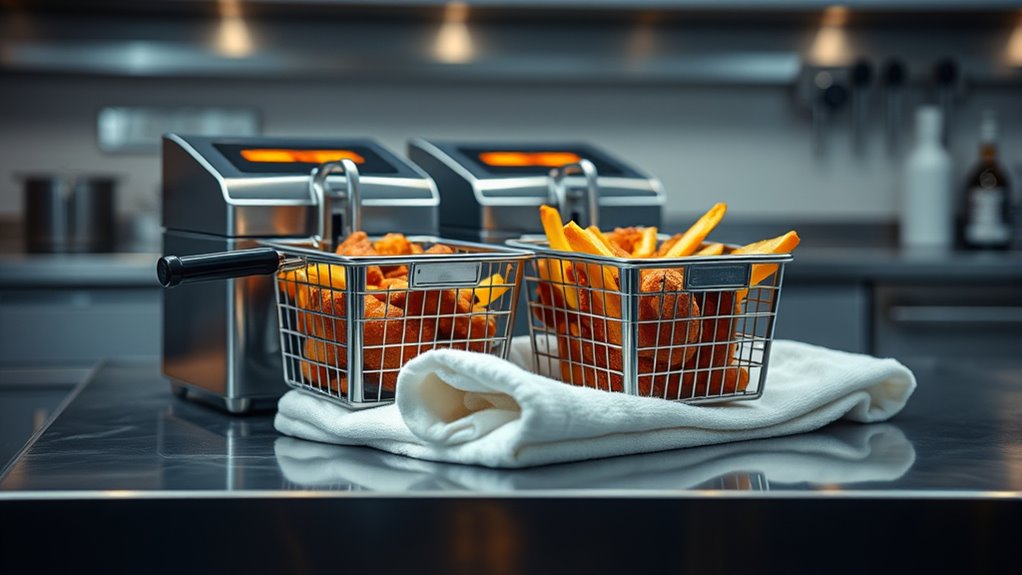 top double basket fryers