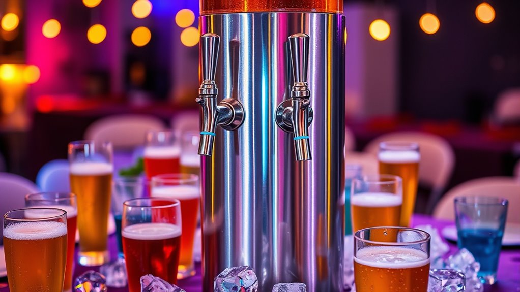 top dual faucet beer towers