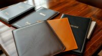 top faux leather menu sets