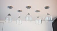 top glass rack ceiling mounts