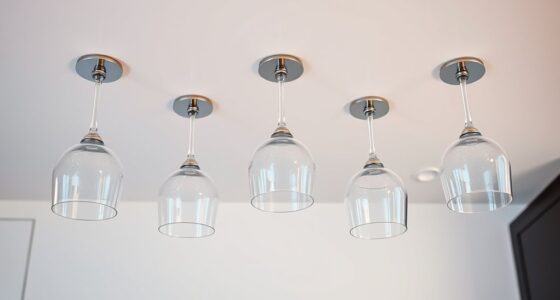 top glass rack ceiling mounts