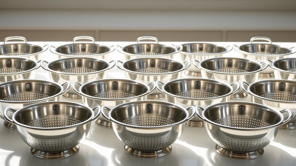 top large stainless steel strainers