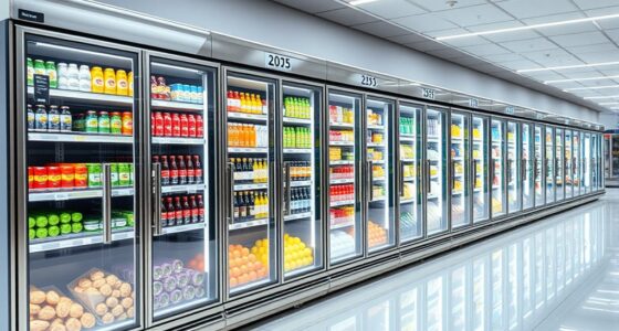 top refrigerated glass displays