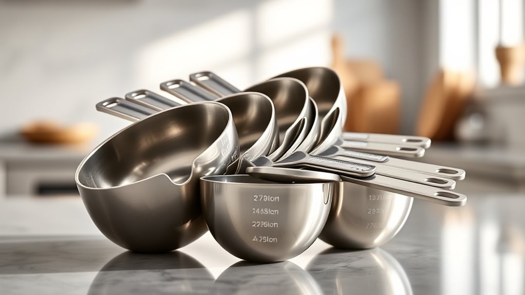 top stainless steel measuring cups