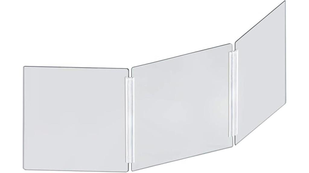 tri fold desk sneeze guard