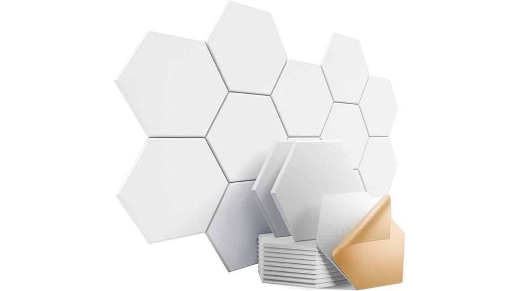 twelve self adhesive acoustic panels