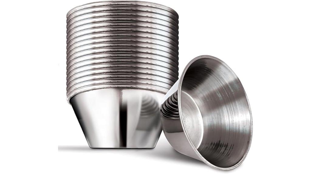 twelve stainless steel cups