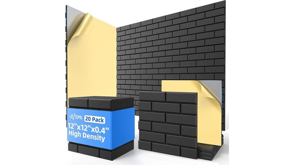 twenty 12x12 acoustic panels